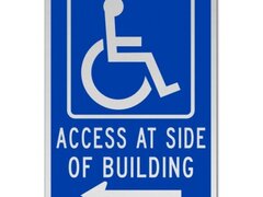 Access At Side of Building Left Arrow